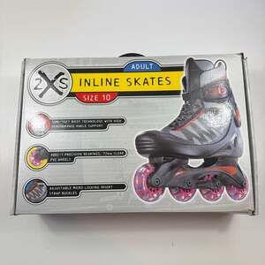 2XS Comfort Fit ABEC-1 Adult Roller Skates Blades Size 8 Black Red